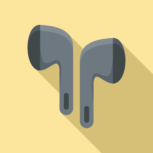 Vector wireless earbuds accessory icon flat illustration of wireless earbuds accessory vector icon for web design