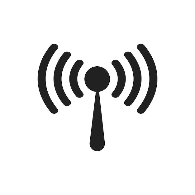 Wireless Internet Network Tower Icon Vector Illustration