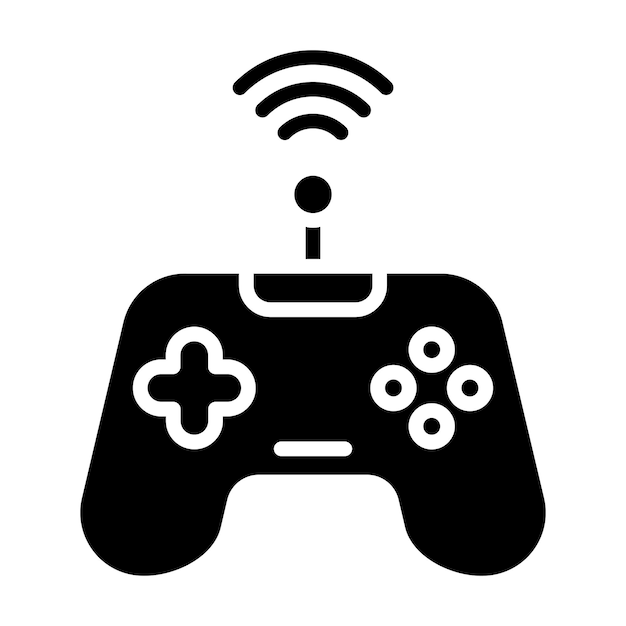 Wireless Joystick Vector Illustration Style