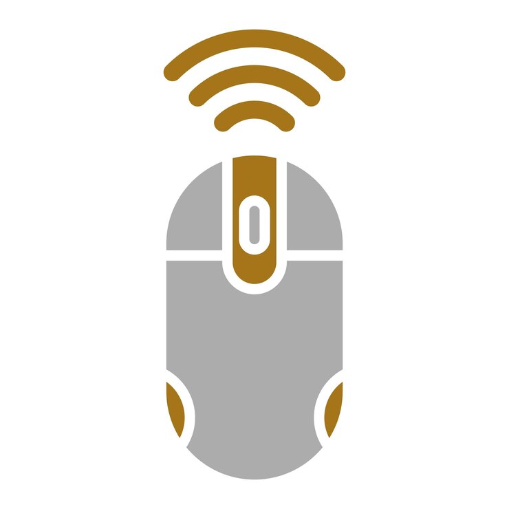 Vector wireless mouse icon style