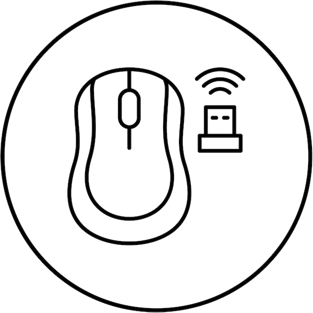 Vector wireless mouse icon