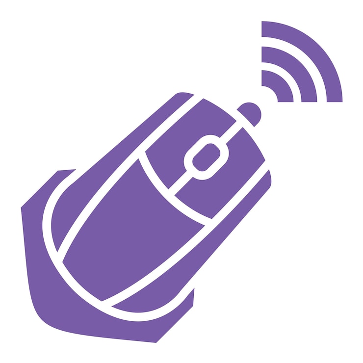 Vector wireless mouse vector icon design illustration