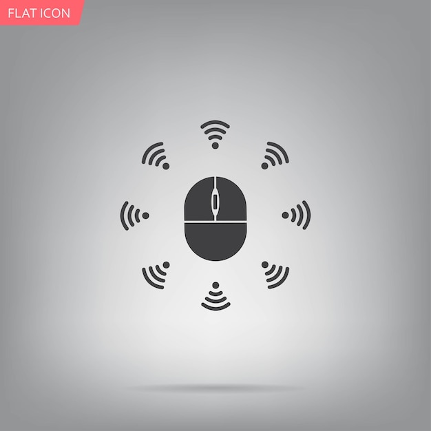 Wireless network connection unified network symbol Vector illustration on a gray background