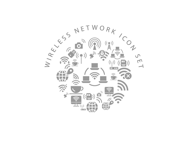 Wireless network icon set design