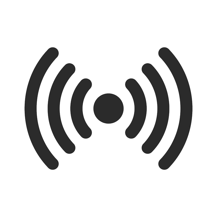 Vector wireless network signal black symbol icon vector illustration