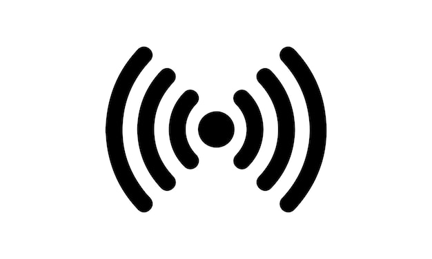 Wireless network symbol, wifi abstract vector icon