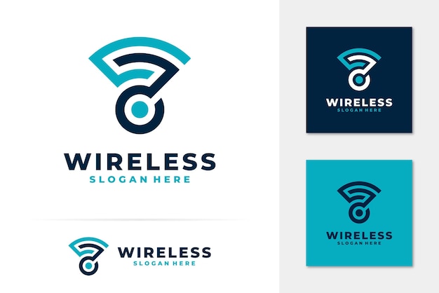 Wireless signal logo vector