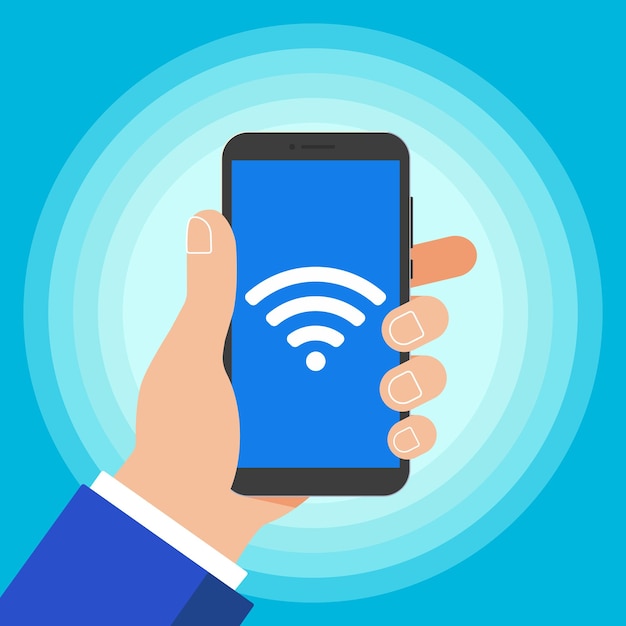 Wireless wifi icon sign flat design vector illustration on the technical device