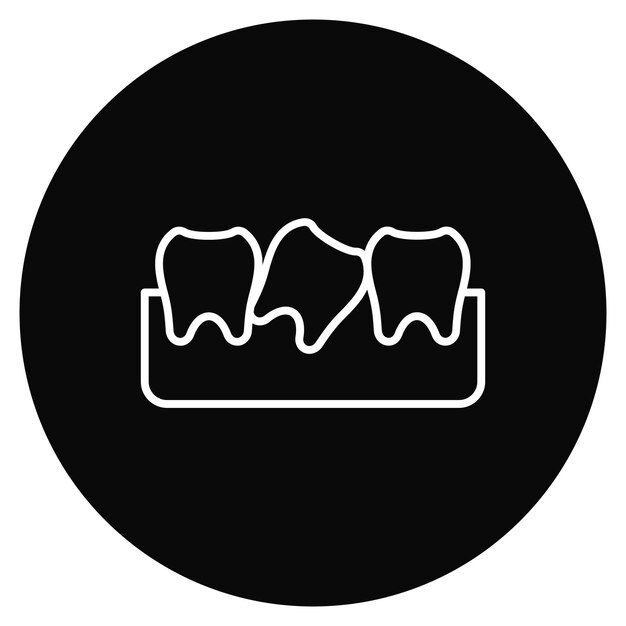 Vettore immagine vettoriale dell'icona del dente di saggezza può essere utilizzata per la cura dentale