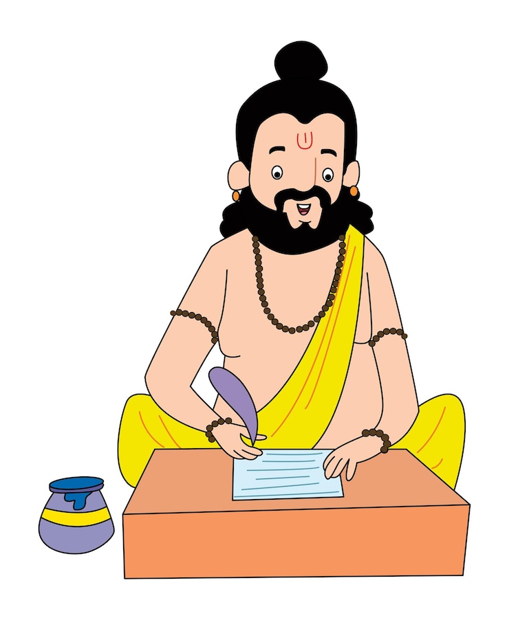 वेक्टर a wise man gyani cartoon