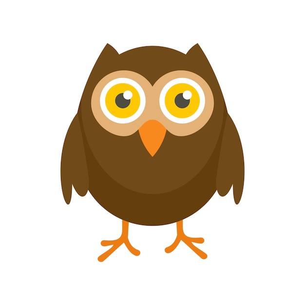 Wise owl icon Flat illustration of wise owl vector icon for web design