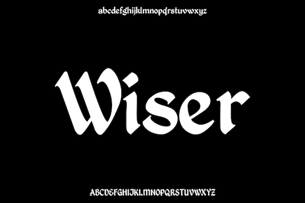 Wiser Gothic Creative Vector Blackletter Display Alphabet Font Design Vector Illustratie