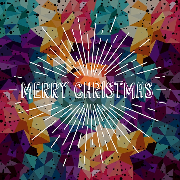 Vector wish you merry christmas colorful