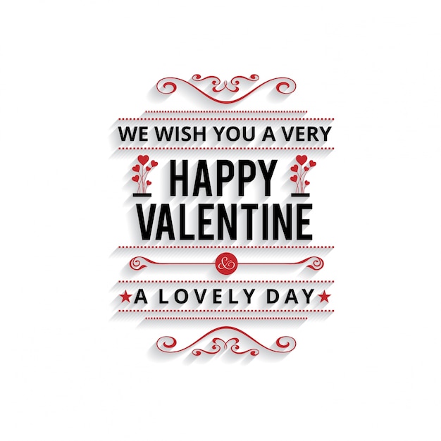 Vector wish you a very happy valentine's card