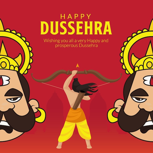 とても幸せで繁栄した dussehra バナー テンプレートをお祈りします