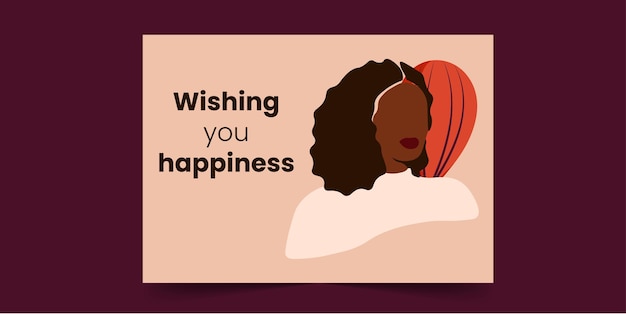 Wishing you happiness, Greeting Card for African Women