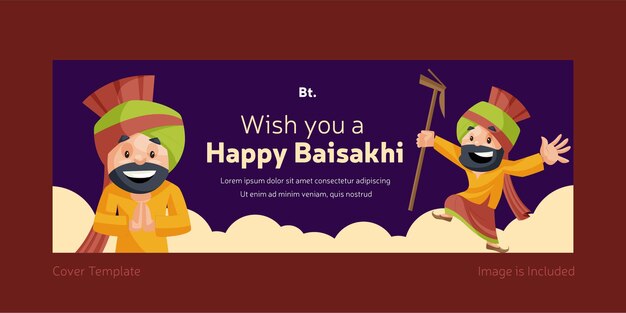 Wishing you a happy baisakhi facebook cover design