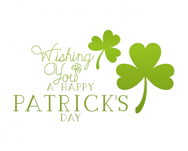 Wishing you a happy st patrick`s day label icons