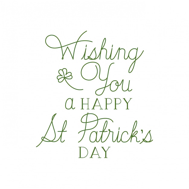 Wishing you a happy st patrick`s day label icons