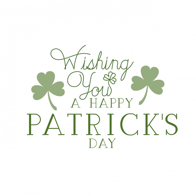 Wishing you a happy st patrick`s day label icons