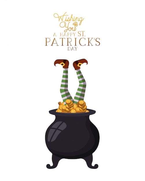 Wishing you a happy st patrick`s day label