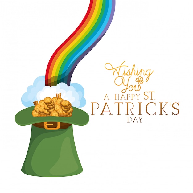 Vector wishing you a happy st patrick`s day label