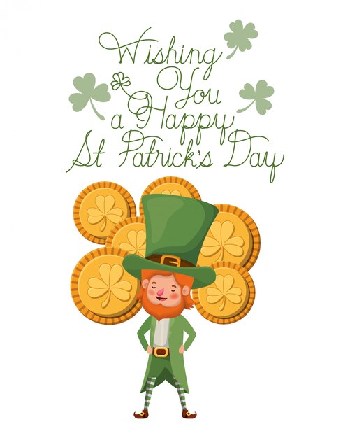 Wishing you a happy st patricks day label