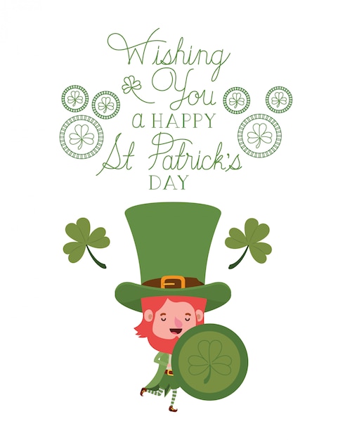 Wishing you a happy st patricks day label 