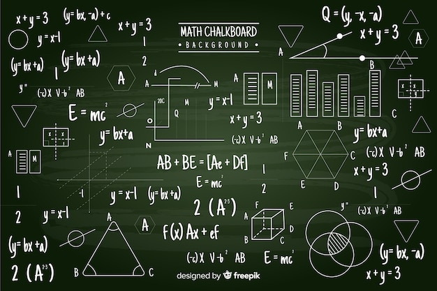 Vector wiskunde schoolbord