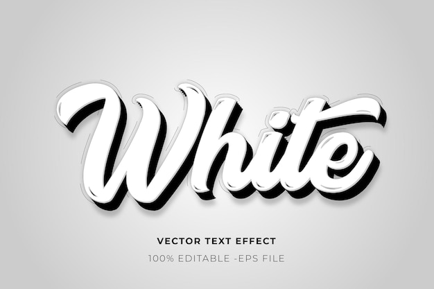 WIT 3D BEWERKBAAR TEKST EFFECT