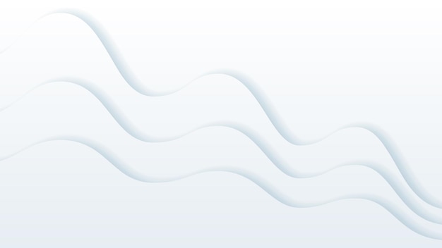 Wit abstract golvend papier knippen achtergrond met schaduwen moderne design vectorobjecten