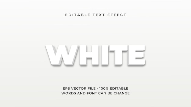Wit bewerkbaar tekst-effect premium