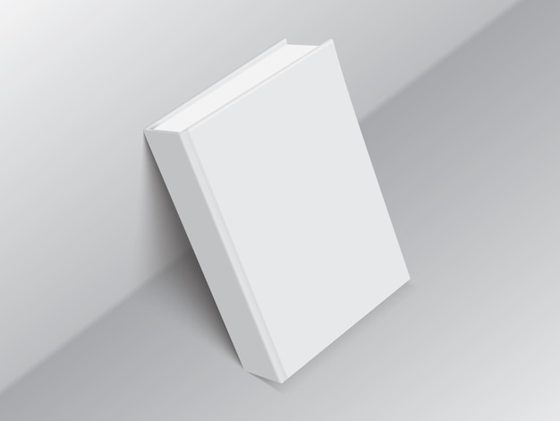 Vector wit boek met dikke kaft