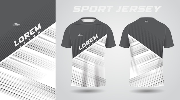 wit en grijs shirt sport jersey ontwerp