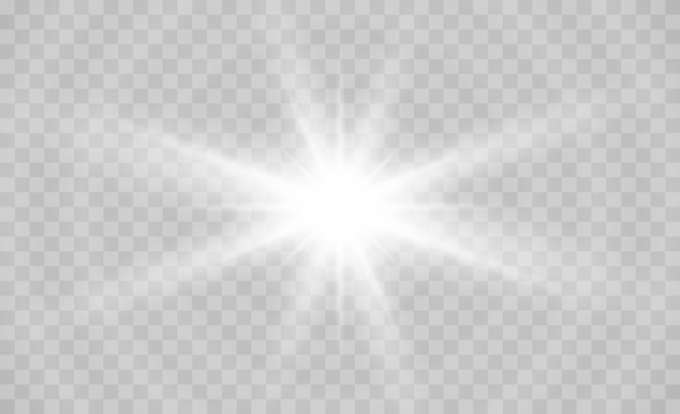 Wit gloeiend licht barstte explosie met transparant