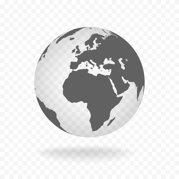 Wit grijs globe glas transparante vectorillustratie
