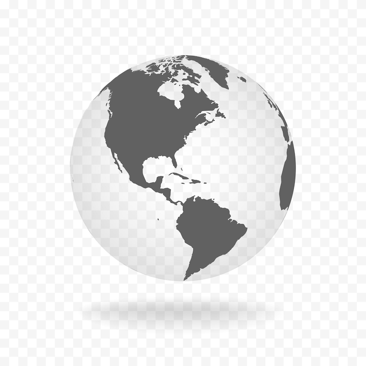 Wit grijs globe glas transparante vectorillustratie