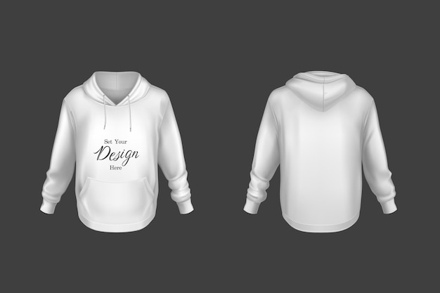 wit hoddie mockup ontwerp