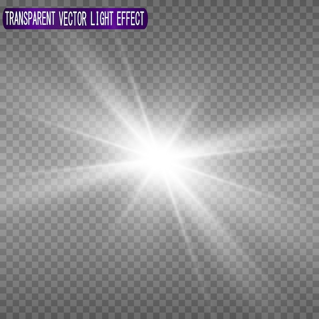 Wit mooi licht explodeert met een transparante explosie.