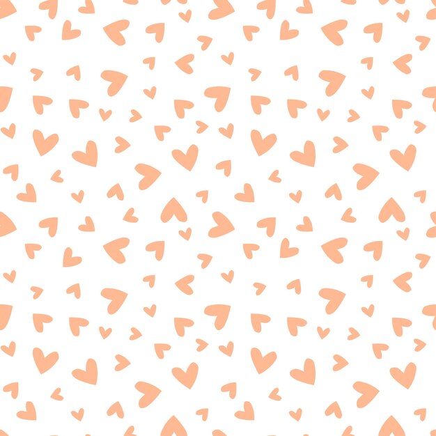 Vector wit naadloos patroon met roze harten