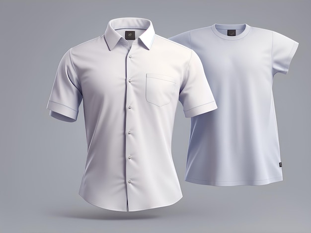 wit overhemd mockup concept met effen kleding