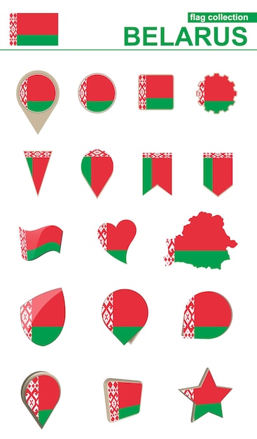 Wit-Rusland Vlag Collectie Grote set voor design