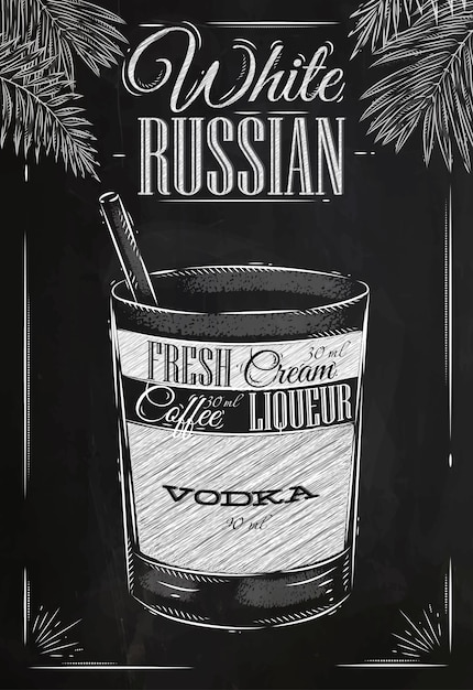 Wit russisch cocktailkrijt