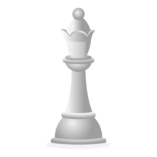 Wit schaakkoningin pictogram Cartoon van wit schaakkoningin vector pictogram voor webdesign geïsoleerd op een witte achtergrond