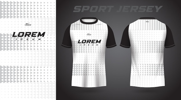 Wit shirt sport jersey ontwerp