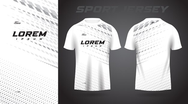 wit shirt sport jersey ontwerp