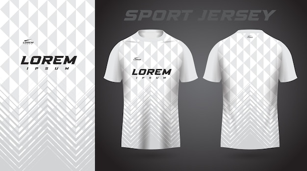 wit t-shirt sport jersey ontwerp