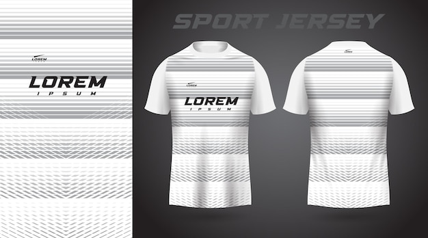 Wit t-shirt sport jersey ontwerp