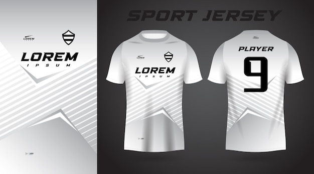 Wit t-shirt sport jersey ontwerp