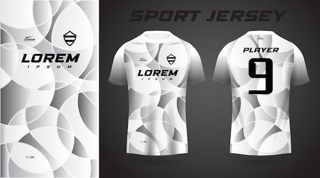 Wit t-shirt sport jersey ontwerp